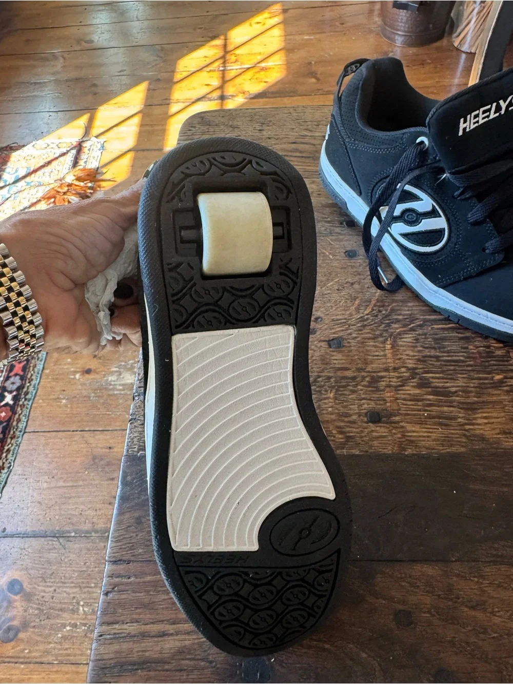 Heelys Black and White Kids Sneaker with Wheel